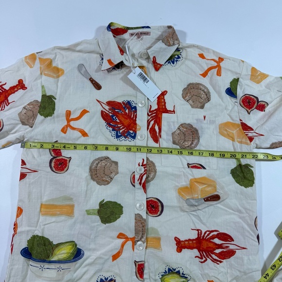 New Petal & Pup Bailey Rose Hampton Short Set Ivory Bon Appetit - Picture 10 of 11